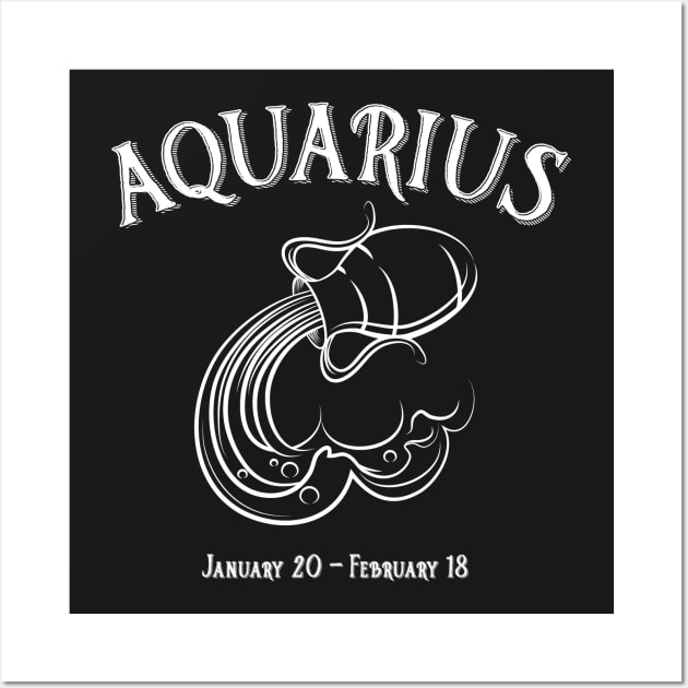 Aquarius Zodiac Sign Water Pitcher Wall Art by letnothingstopyou